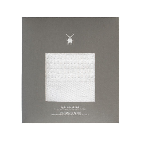 MÜHLE Waffle Pique' Shaving Towels, 2-Pack #4