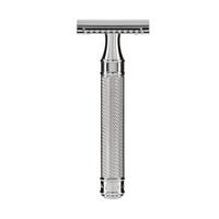 Traditional Large Chrome Safety Razor - Closed Comb