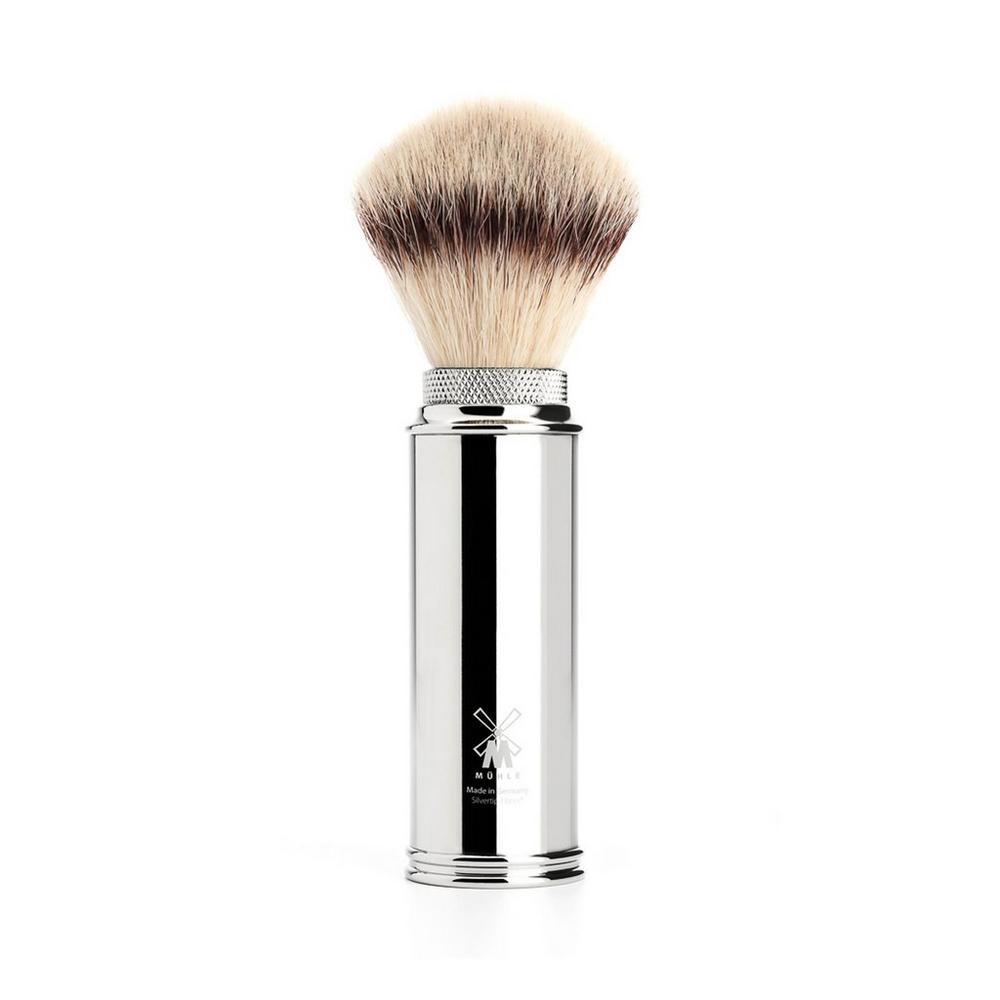 Mühle Travel Chrome Silvertip Fiber Travel Shaving Brush