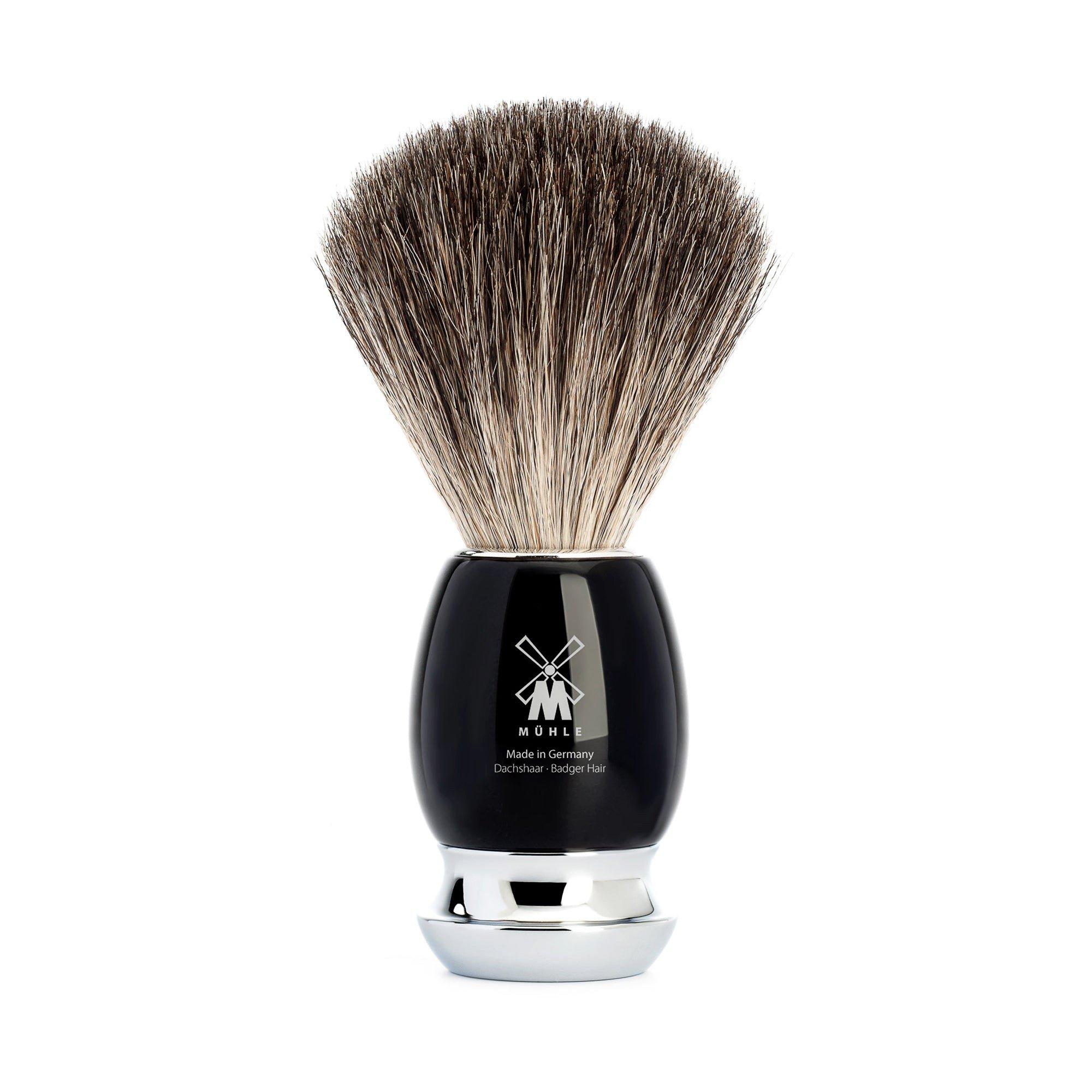MUHLE Vivo Black Resin Pure Badger Shaving Brush #1