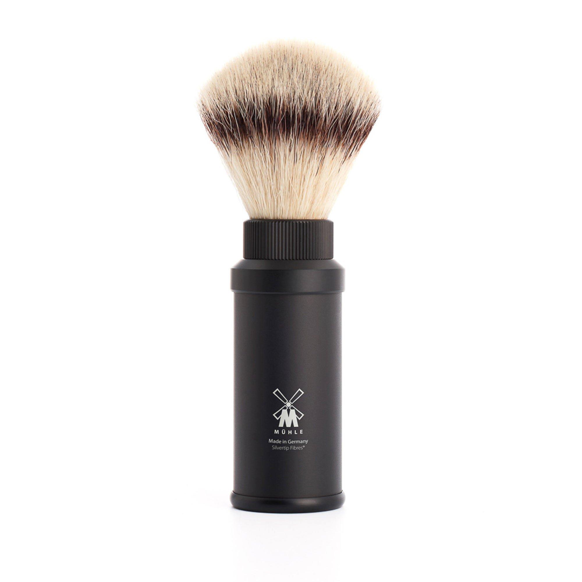 MUHLE Travel Anodized Aluminum Silvertip Fiber Travel Shaving Brush #1