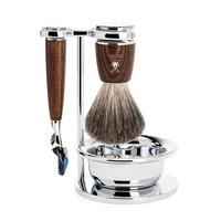 Rytmo Steamed Ash 4-Piece Pure Badger & Fusion Shaving Set