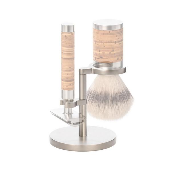 MÜHLE Rocca Series Matte Stainless Steel Shaving Set Stand #2