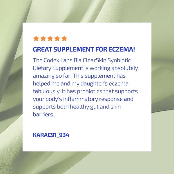 Codex Labs BIA ClearSkin Synbiotic Supplement for Eczema-Prone Skin #6