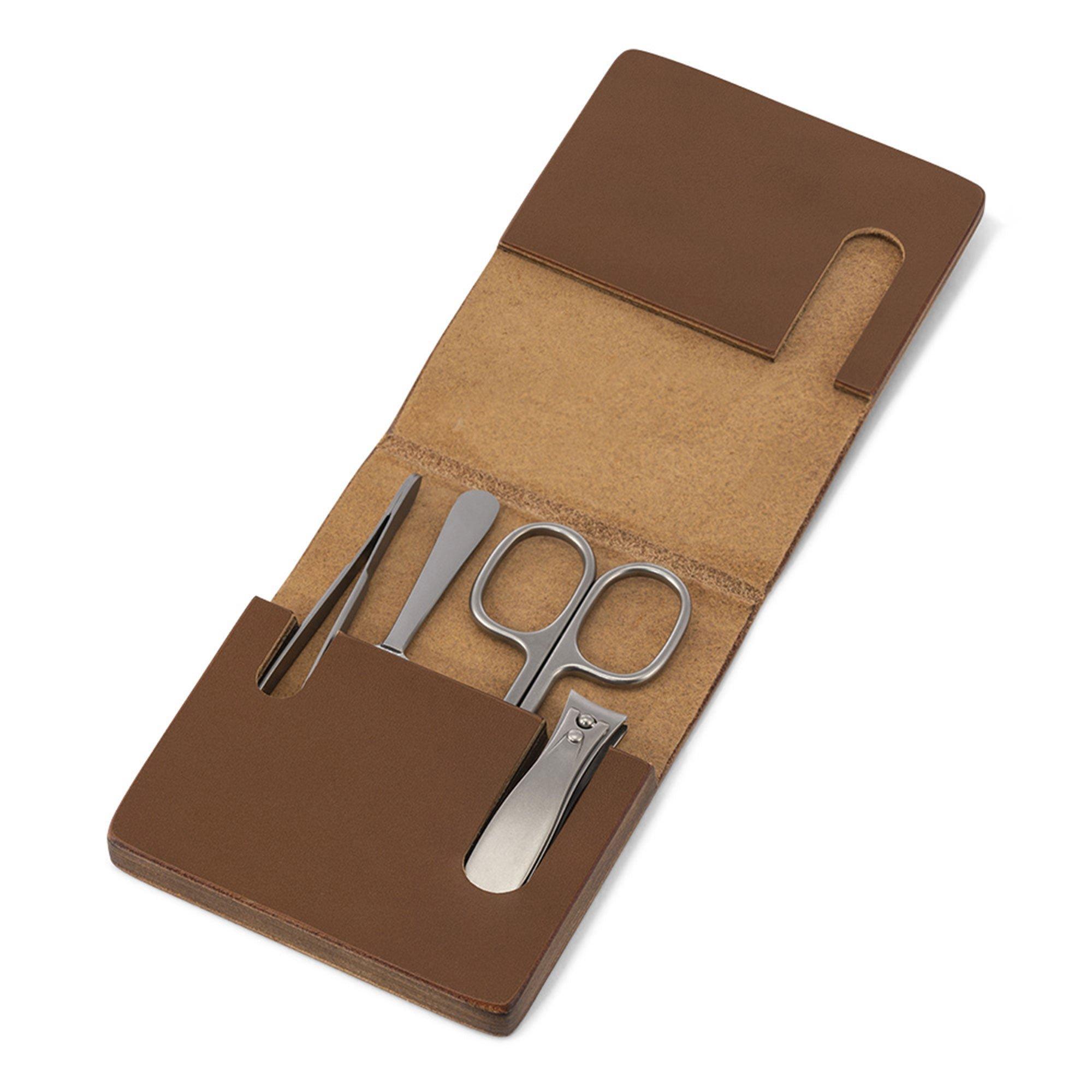 MUHLE Travel Manicure Set in Cowhide Case #1