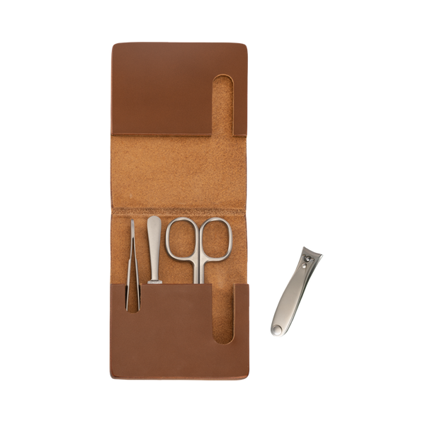 MÜHLE Travel Manicure Set in Cowhide Case #1