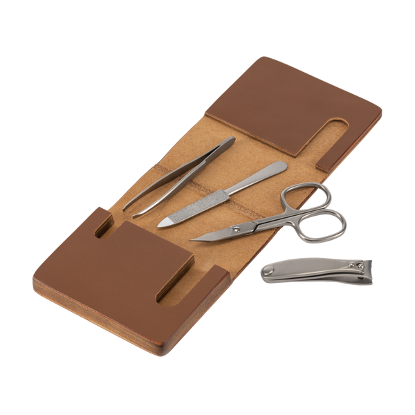 MÜHLE Travel Manicure Set in Cowhide Case #4
