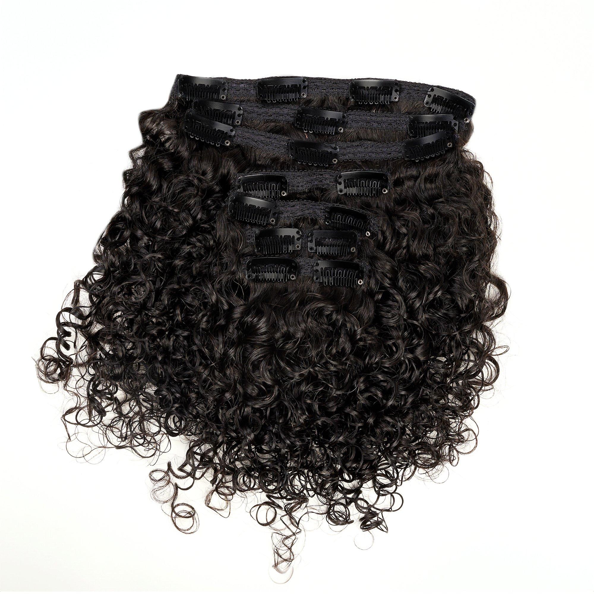True + Pure Texture Sasha Curl Deep Curly Human Hair Clip Ins Extensions #1