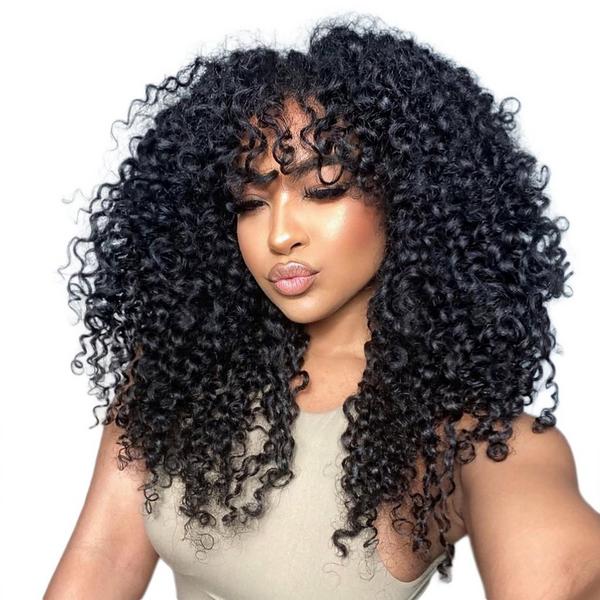 True + Pure Texture Sasha Curl Deep Curly Human Hair Clip Ins Extensions #3