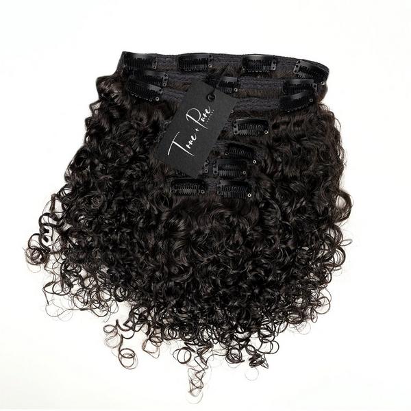 True + Pure Texture Sasha Curl Deep Curly Human Hair Clip Ins Extensions #2