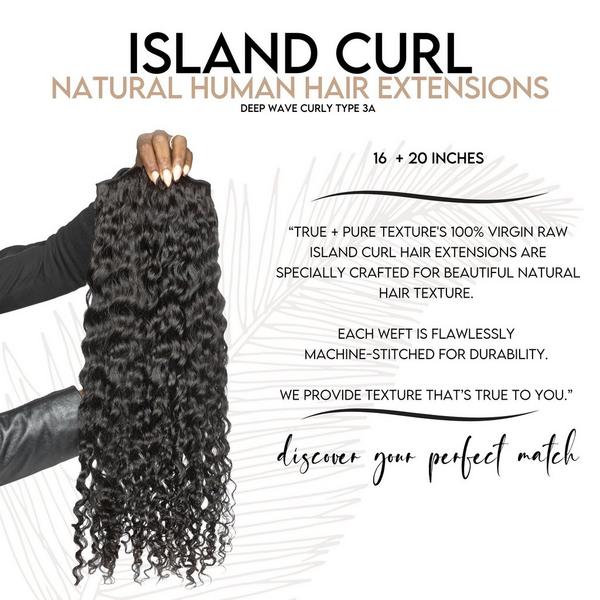 True + Pure Texture Island Curl Deep Wave Curly Human Hair Wefts (Bundles) Extensions #5