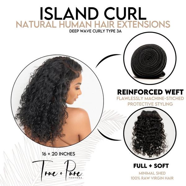 True + Pure Texture Island Curl Deep Wave Curly Human Hair Wefts (Bundles) Extensions #3