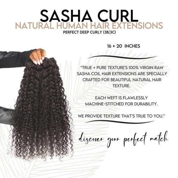 True + Pure Texture Sasha Curl Deep Curly Human Hair Wefts (Bundles) Extensions #3
