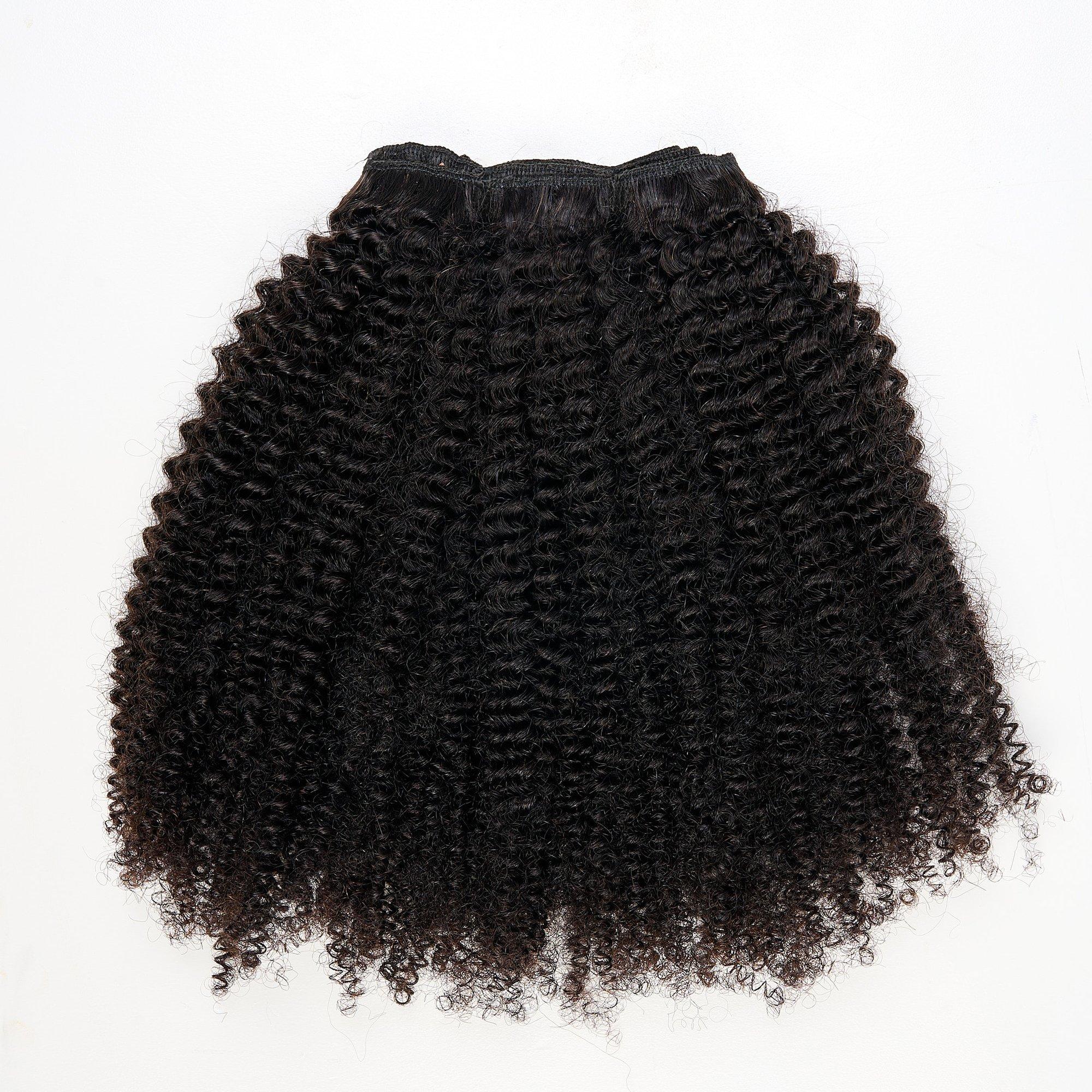 True + Pure Texture Jasmine Coil Afro Kinky Curly Human Hair Wefts (Bundles) Extensions #1