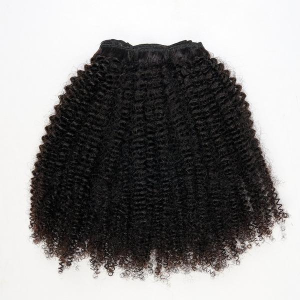 True + Pure Texture Jasmine Coil Afro Kinky Curly Human Hair Wefts (Bundles) Extensions #1