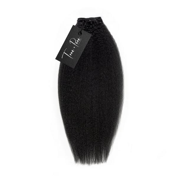 True + Pure Texture Relaxed Natural Blowout Kinky Straight Human Hair Wefts (Bundles) Extensions #2