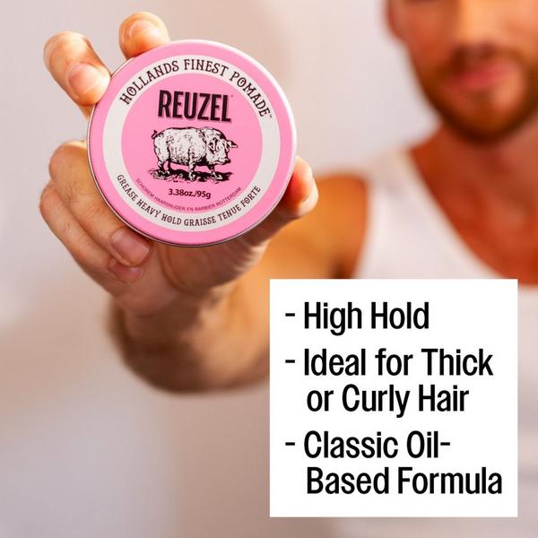 REUZEL Pink Grease Pomade Oil-Based Strong Hold #6