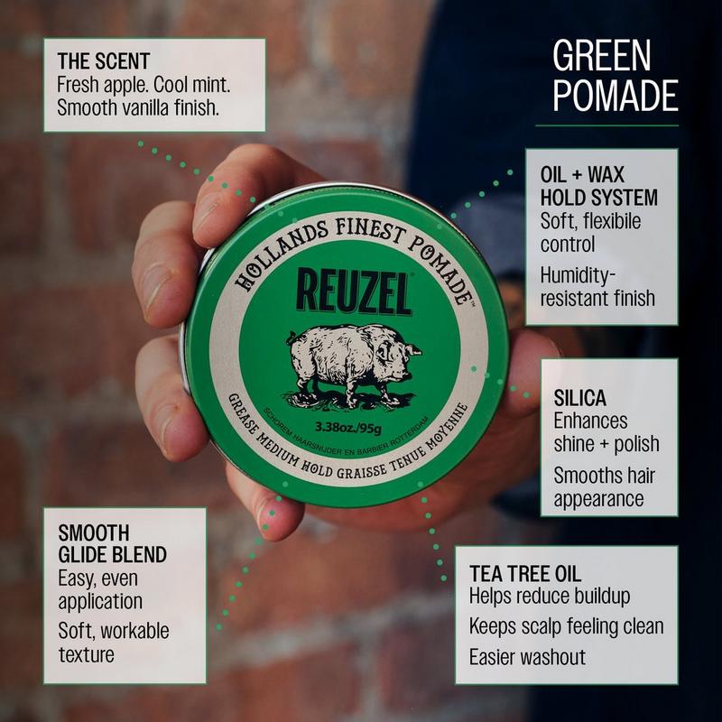 REUZEL - Green Grease Pomade Oil-Based Medium Hold | Ulta Beauty