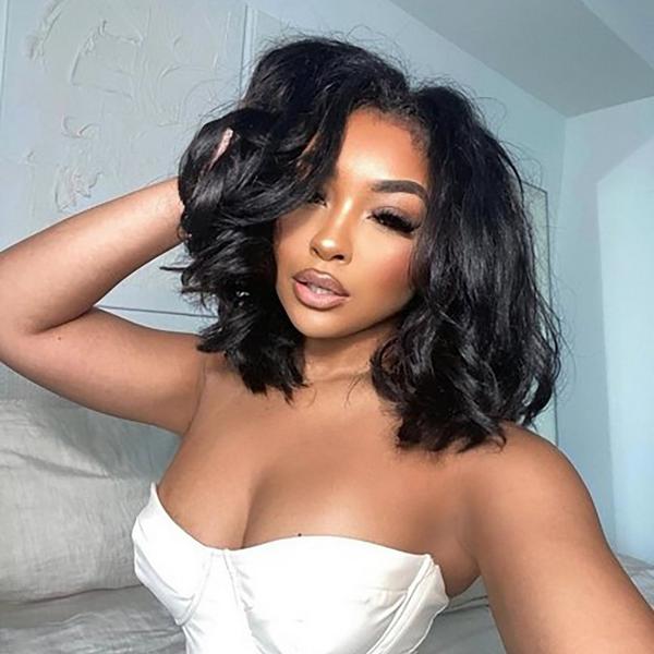 True + Pure Texture Relaxed Natural Blowout Kinky Straight Human Hair Clip Ins Extensions #4