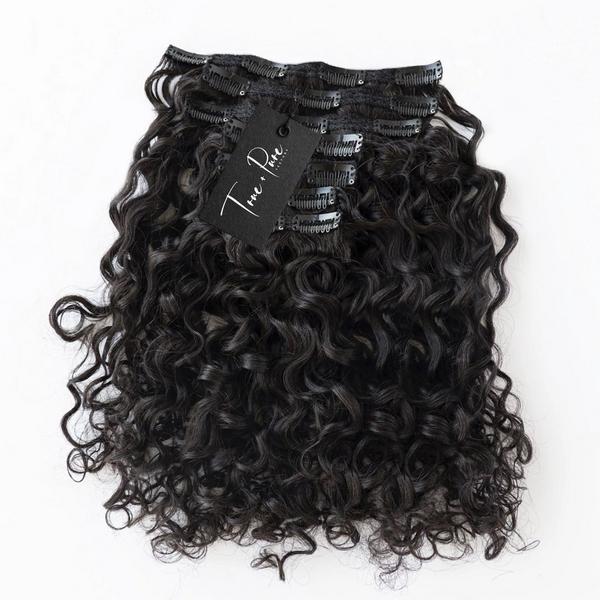 True + Pure Texture Island Curl Deep Wave Curly Human Hair Clip Ins Extensions #2