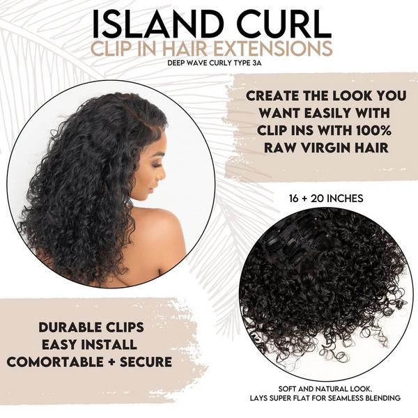 True + Pure Texture Island Curl Deep Wave Curly Human Hair Clip Ins Extensions #5