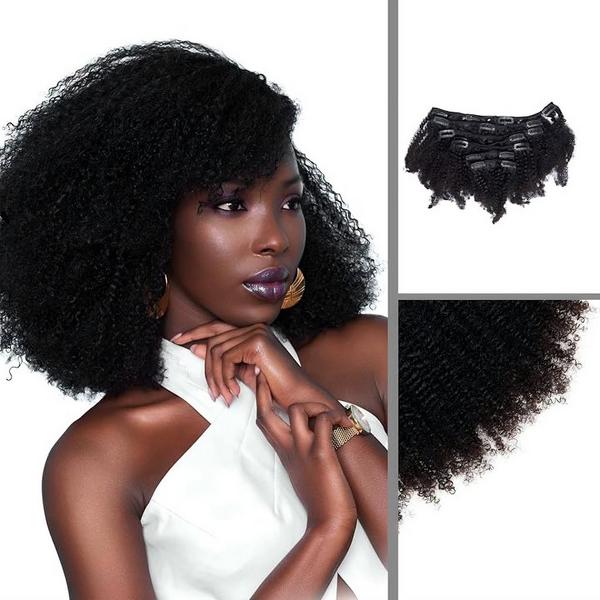 True + Pure Texture Jasmine Coil Afro Kinky Curly Human Hair Clip Ins Extensions #2