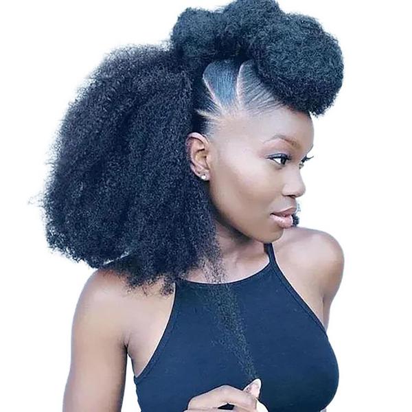 True + Pure Texture Jasmine Coil Afro Kinky Curly Human Hair Clip Ins Extensions #3