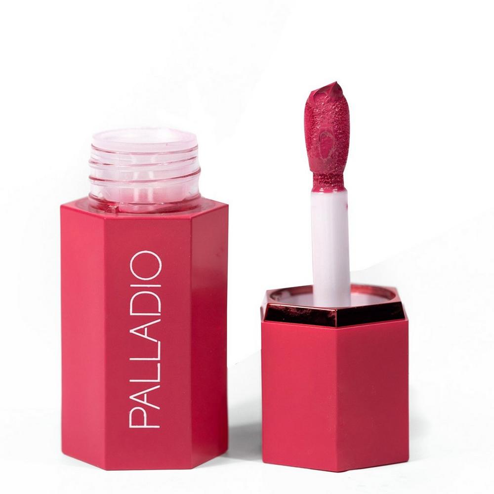 Palladio Beauty Liquid Blush - 2-in-1 Lip & Cheek Tint - Deep Fuchsia In Purple