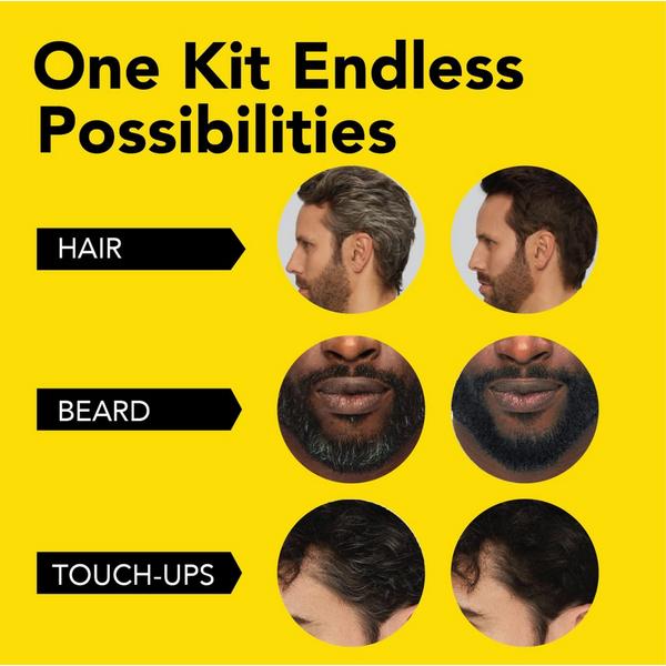 Cleverman All-In-One Beard, Hair & Touch Ups Reusable Dye Kit for Men –Ammonia-Free Gray Coverage #3