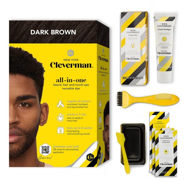 Cleverman Beard Dye Kit for Black Men - Ammonia-Free Gray Coverage #1