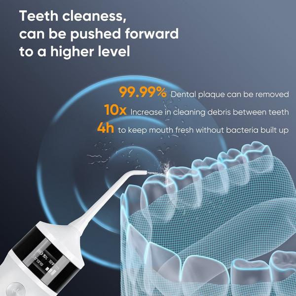 MySmile LP221 Cordless UVC Sterilizable Water Flosser with Mouthwash Pods Bundle #2
