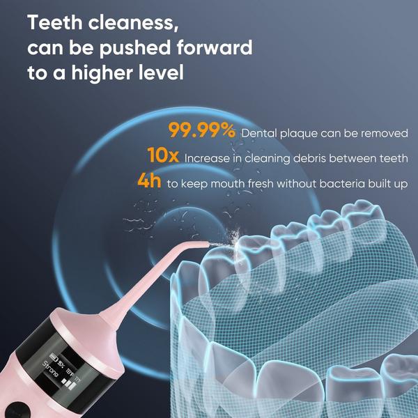 MySmile LP221 Cordless UVC Sterilizable Water Flosser with Mouthwash Pods Bundle #2