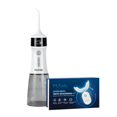 MySmile Everyday Smile Bundle – LP221 UVC Water Flosser and Advanced Teeth Whitening Kit