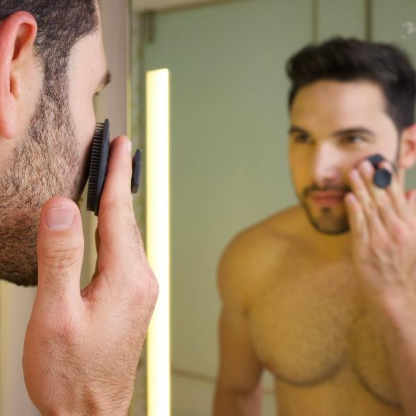 Cleverman Men's Face Scrubber – Silicone Cleansing Brush & Soft Massager #4