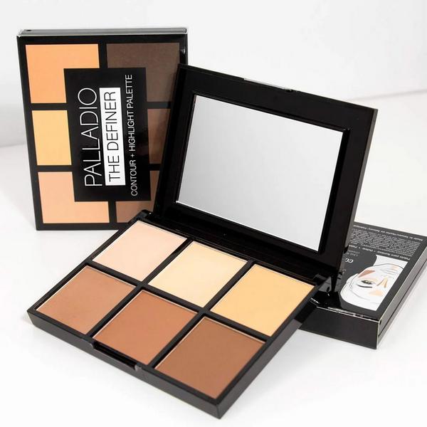 Palladio Beauty Definer Contour + Highlight Palette, Luminous #3