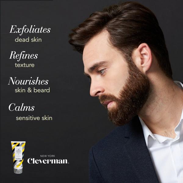 Cleverman Sensitive Face & Beard Scrub for Men - Peppermint-Infused Gentle Exfoliating Cleanser #2