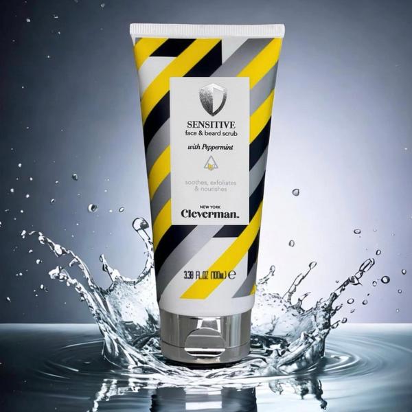 Cleverman Sensitive Face & Beard Scrub for Men - Peppermint-Infused Gentle Exfoliating Cleanser #4
