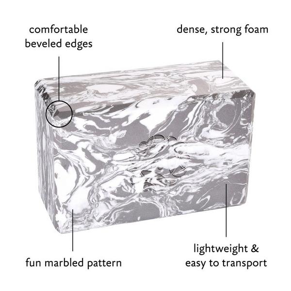 Hugger Mugger Marbled Yoga Foam Block 4" #4