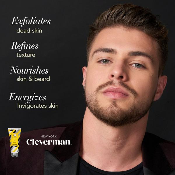 Cleverman Sensitive Face & Beard Scrub for Men - Peppermint-Infused Gentle Exfoliating Cleanser #2