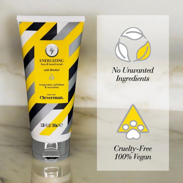 Cleverman Sensitive Face & Beard Scrub for Men - Peppermint-Infused Gentle Exfoliating Cleanser #6
