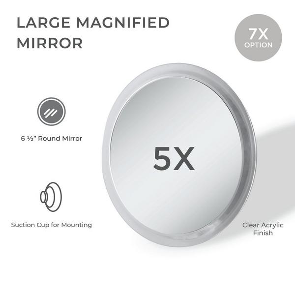 Zadro Wall Mounted Shower Mirror with 5X & Suction Cups #2