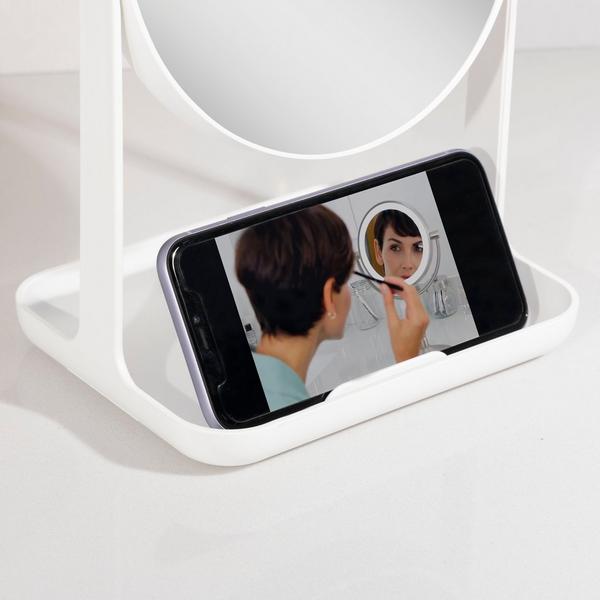 Zadro Makeup Mirror with 5X/1X Magnification, Tray & Phone Holder #5