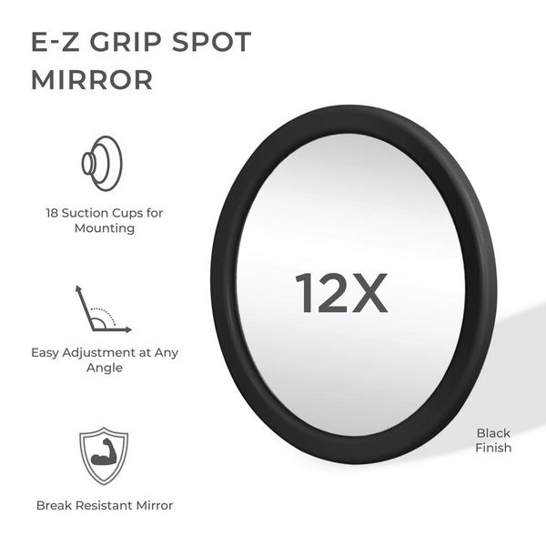 Zadro E-Z Grip Compact Mirror, 12X Magnification, Suction Cups #2