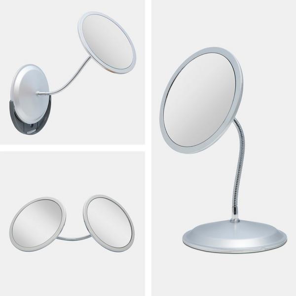 Zadro Gooseneck Wall Mounted Makeup Mirror with 10X/5X #7