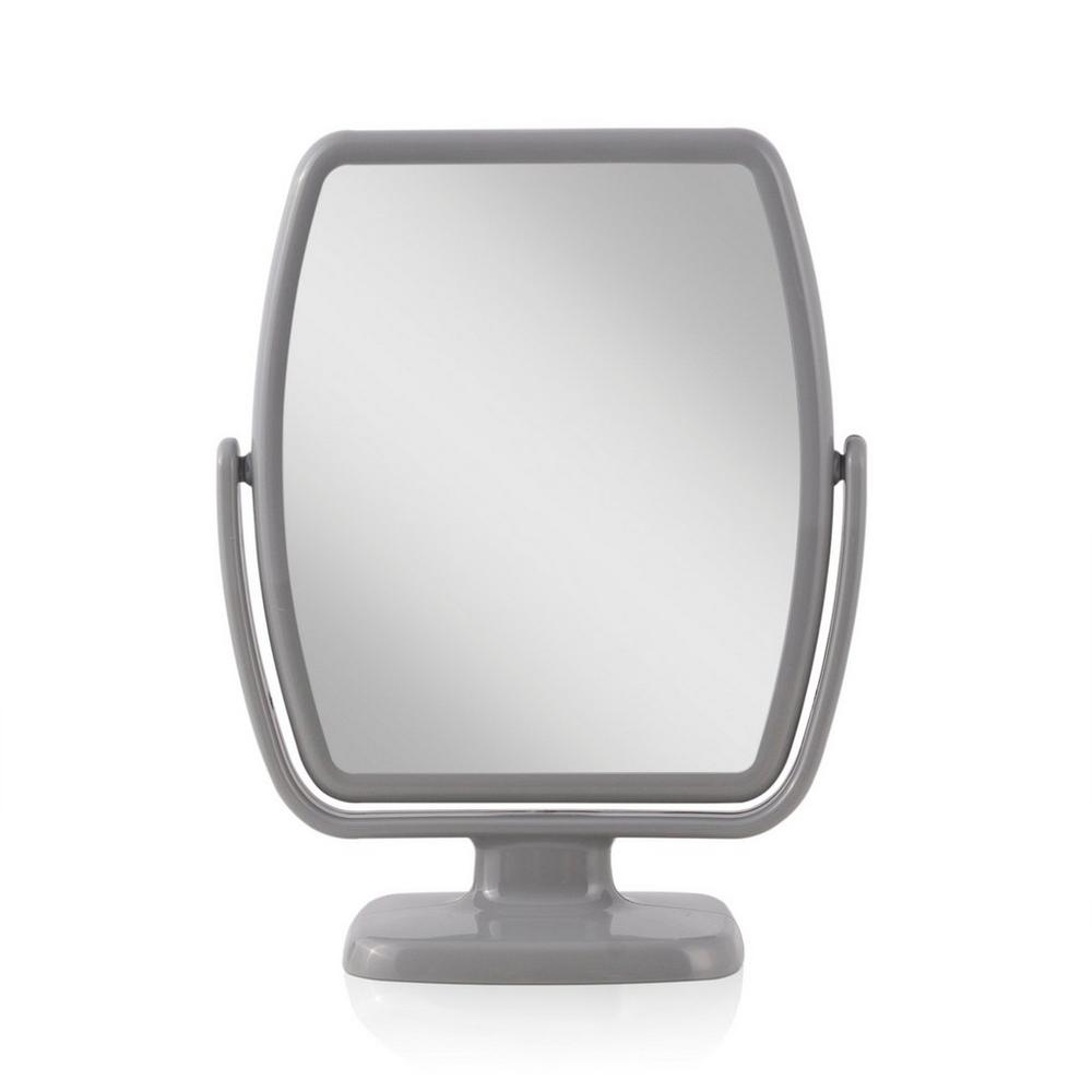 Zadro Geo, Makeup Mirror With 5x/1x Magnification - Gray In Gray