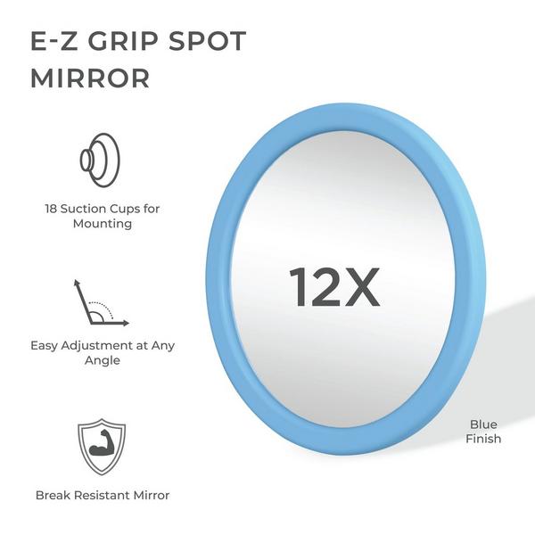 Zadro E-Z Grip Compact Mirror, 12X Magnification, Suction Cups #2