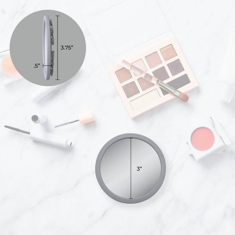 Zadro - Black Compact Mirror with 12X Magnification & LED Tweezer