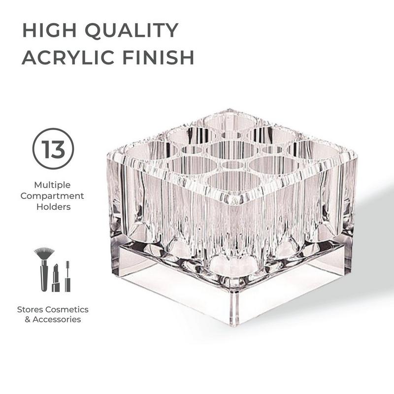 Zadro - Clear Makeup Brush Organizer with 13 Compartments | Ulta