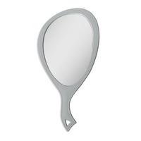 Medium Teardrop Handheld Mirror with Curved Handle