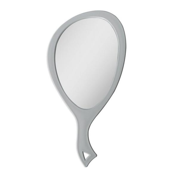 Zadro Medium Teardrop Handheld Mirror with Curved Handle #1